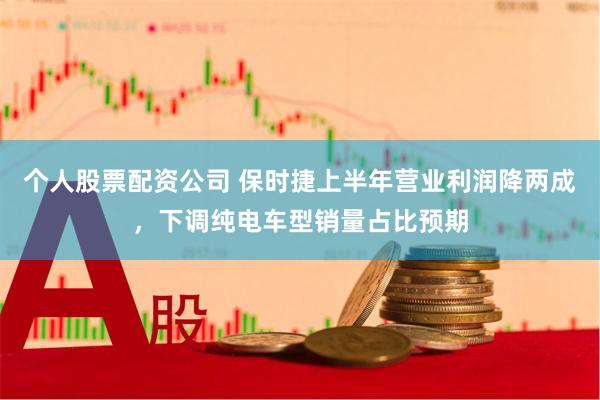 个人股票配资公司 保时捷上半年营业利润降两成，下调纯电车型销量占比预期